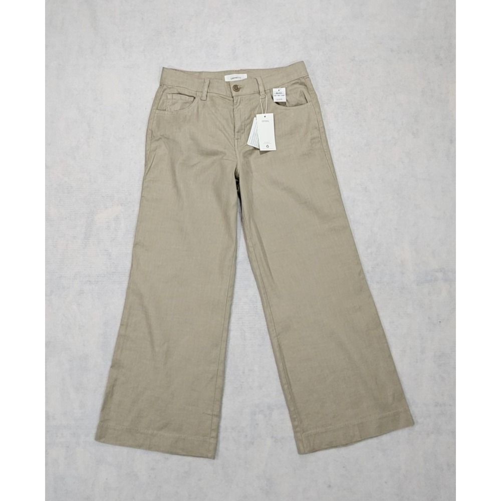 Level 99 Jeans Pants Womens 27 NEW Anthropologie Linen Tencel Wide Leg‎ Flare